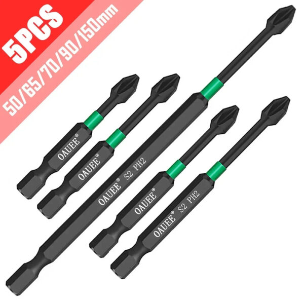 PH2 Magnetic Batch Head Impact Screwdriver Set - 1/2/3/6pcs, Waterproof, Anti-Slip, High Hardness (25/50/65/70/90mm) - Image 11