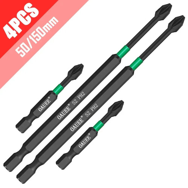 PH2 Magnetic Batch Head Impact Screwdriver Set - 1/2/3/6pcs, Waterproof, Anti-Slip, High Hardness (25/50/65/70/90mm) - Image 14