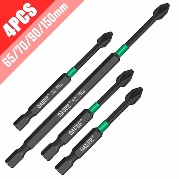 PH2 Magnetic Batch Head Impact Screwdriver Set - 1/2/3/6pcs, Waterproof, Anti-Slip, High Hardness (25/50/65/70/90mm) - Image 16