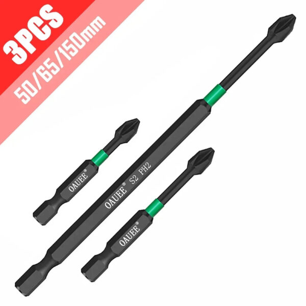 PH2 Magnetic Batch Head Impact Screwdriver Set - 1/2/3/6pcs, Waterproof, Anti-Slip, High Hardness (25/50/65/70/90mm) - Image 23