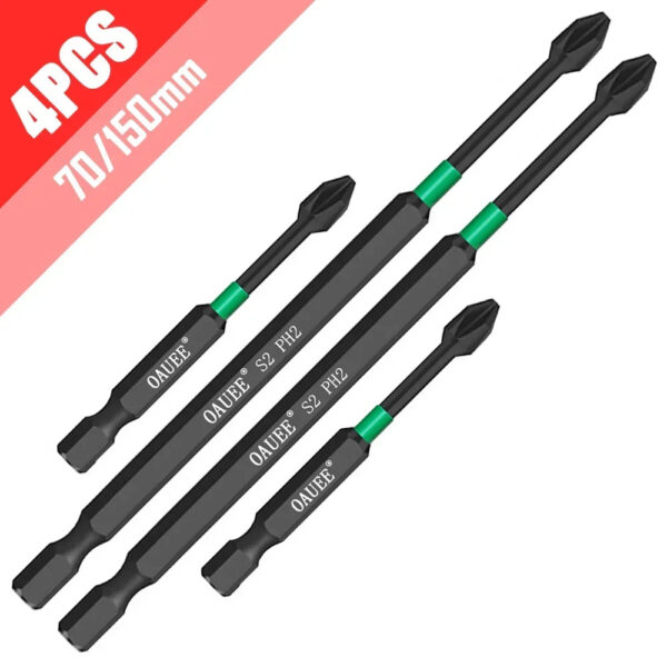 PH2 Magnetic Batch Head Impact Screwdriver Set - 1/2/3/6pcs, Waterproof, Anti-Slip, High Hardness (25/50/65/70/90mm) - Image 28