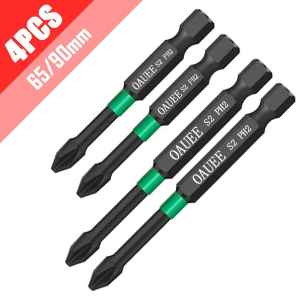PH2 Magnetic Batch Head Impact Screwdriver Set - 1/2/3/6pcs, Waterproof, Anti-Slip, High Hardness (25/50/65/70/90mm) - Image 4