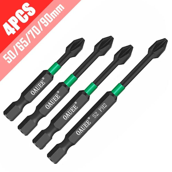 PH2 Magnetic Batch Head Impact Screwdriver Set - 1/2/3/6pcs, Waterproof, Anti-Slip, High Hardness (25/50/65/70/90mm) - Image 5