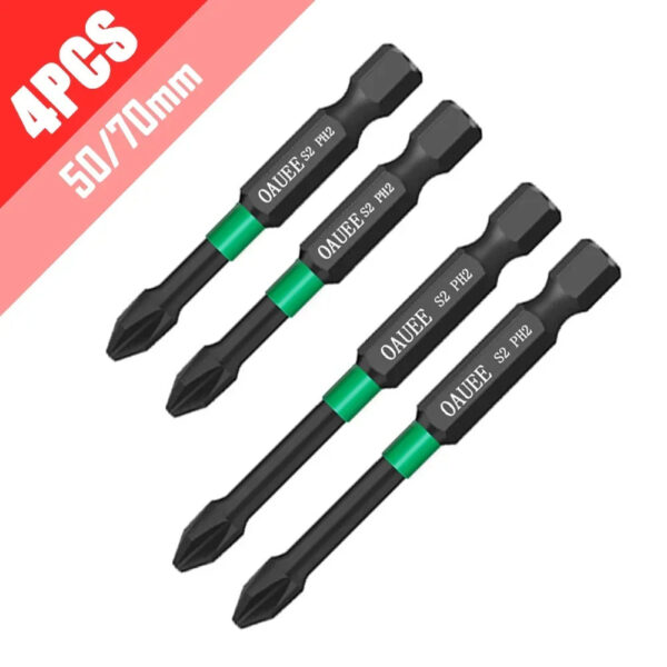 PH2 Magnetic Batch Head Impact Screwdriver Set - 1/2/3/6pcs, Waterproof, Anti-Slip, High Hardness (25/50/65/70/90mm) - Image 8