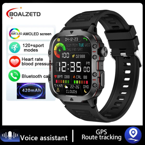 2024 New For Xiaomi Military Smart Watch Men IP68 5ATM Outdoor Sports Fitness Tracker Health Monitor 1.96 BT Call Smartwatch - Image 15