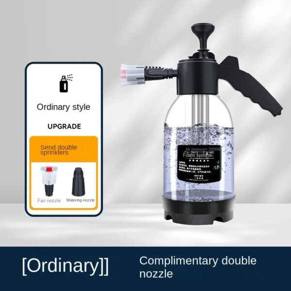 2L Hand Pump Foam Sprayer with 3 Types of Nozzle Hand Pneumatic Foam Cannon Snow Foam Car Wash Spray Bottle Car Window Cleaning - Image 2