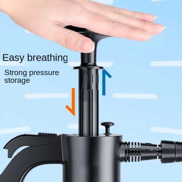 2L Hand Pump Foam Sprayer with 3 Types of Nozzle Hand Pneumatic Foam Cannon Snow Foam Car Wash Spray Bottle Car Window Cleaning - Image 6