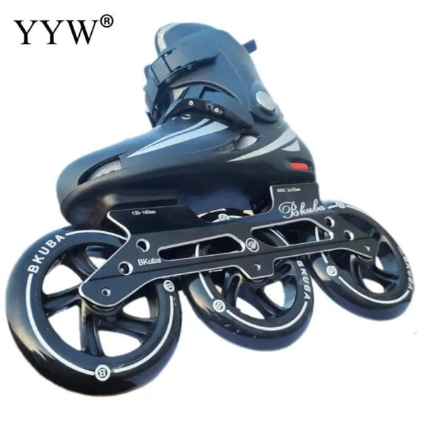 3 Wheels Professional Roller Skates Adult Youth leisure Inline Skating Shoes Figure Skating Black Sneakers Shoes size 36-46 - Image 2