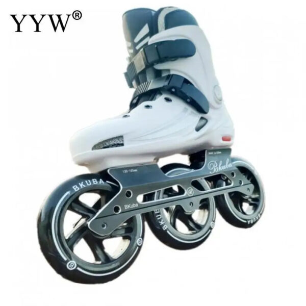 3 Wheels Professional Roller Skates Adult Youth leisure Inline Skating Shoes Figure Skating Black Sneakers Shoes size 36-46 - Image 3