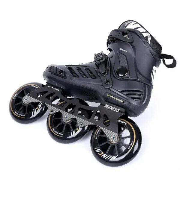 3 Wheels Professional Roller Skates Adult Youth leisure Inline Skating Shoes Figure Skating Black Sneakers Shoes size 36-46 - Image 7