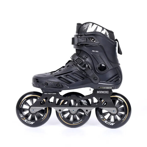 3 Wheels Professional Roller Skates Adult Youth leisure Inline Skating Shoes Figure Skating Black Sneakers Shoes size 36-46 - Image 8