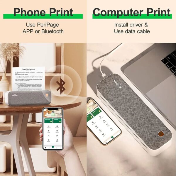 A4 Thermal Printers Wireless Tattoo Transfer Bluetooth USB Mobile Printer Machine Text PDF Document Printing Maker with Paper - Image 5