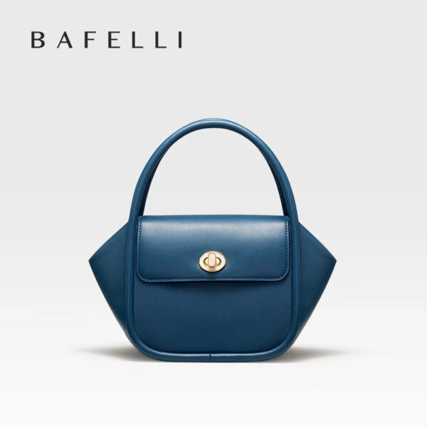 BAFELLI NEW 2023 WOMEN'S HANDBAG WINTER WOOL FASHION BENTO EVENING LEATHER ORIGINAL STYLE LUXURY BRAND PURSE SHOULDER CASUAL - Image 3