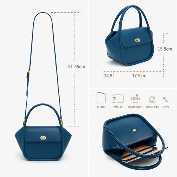 BAFELLI NEW 2023 WOMEN'S HANDBAG WINTER WOOL FASHION BENTO EVENING LEATHER ORIGINAL STYLE LUXURY BRAND PURSE SHOULDER CASUAL - Image 7
