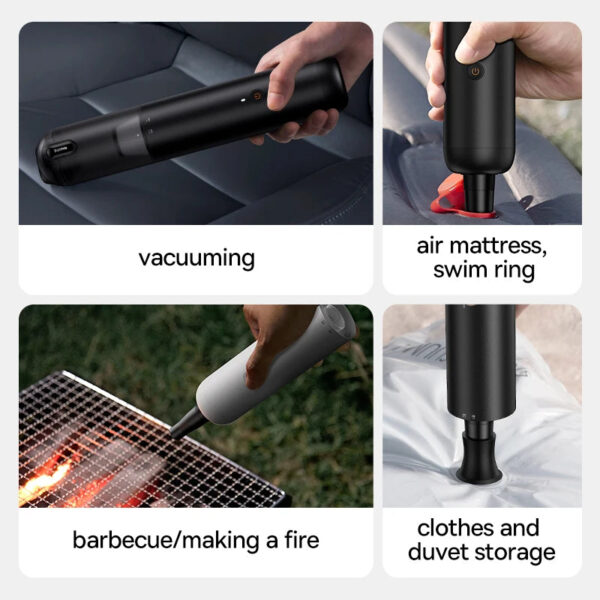 Baseus A3 Lite 12000Pa Car Vacuum Cleaner Airflow Pump Wireless Portable Car Cleaner Mini Vacuum Cleaner For Car Home Office - Image 7