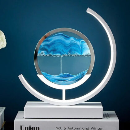 Chinese style landscape quicksand painting table lamp bedroom bedside living room desktop decoration creative night light