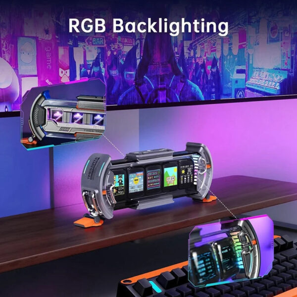 Gaming Setup Clock With Smart APP Control, Wifi Connect, RGB LED Display, Personalized Dashboard, Pixel Art - Image 5