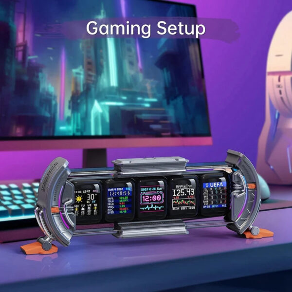 Gaming Setup Clock With Smart APP Control, Wifi Connect, RGB LED Display, Personalized Dashboard, Pixel Art - Image 6