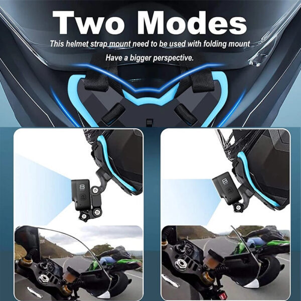 Helmet Strap Mount For Gopro Hero 11 10 9 8 7 6 5 4 3 Motorcycle Yi Action Sports Camera Mount Full Face Holder Accessories - Image 6