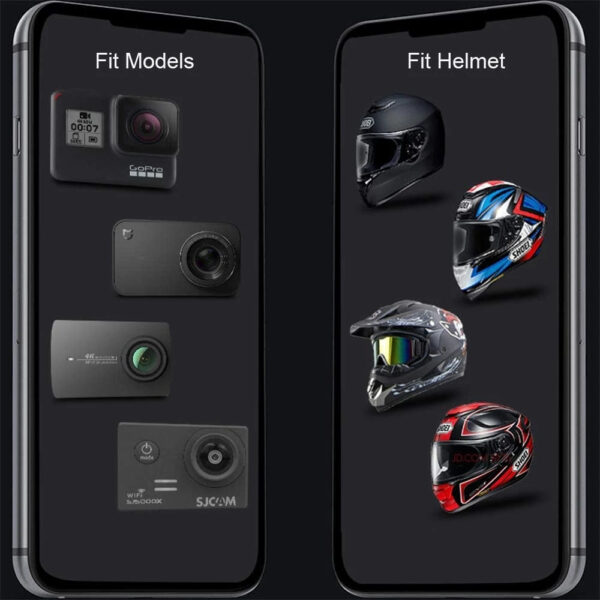 Helmet Strap Mount For Gopro Hero 11 10 9 8 7 6 5 4 3 Motorcycle Yi Action Sports Camera Mount Full Face Holder Accessories - Image 7