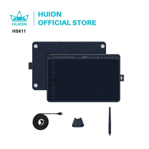 HUION HS611 Graphic Digital Drawing Tablet 266PPS Graphics Pen Tablet Multimedia Keys Three Colors For PC Android - Image 5