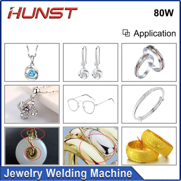 Hunst Jewelry Laser Welding Machine 80W Soldering Mini Portable Fiber Laser Welder Gold Silver Titanium Metal Rings Necklace - Image 8