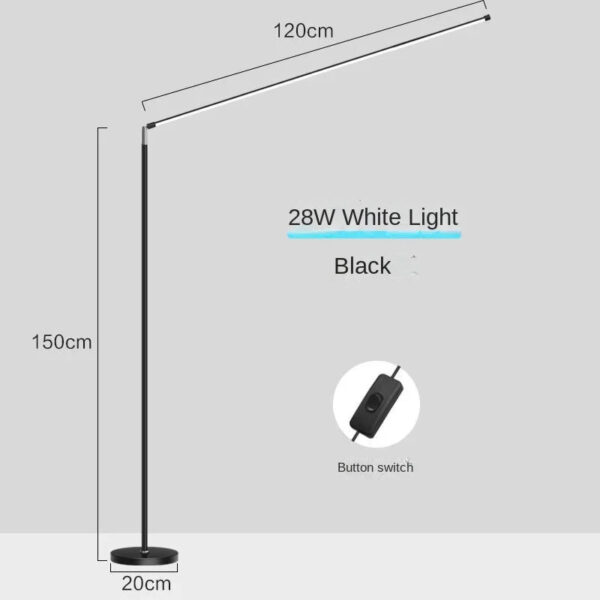 Minimalism LED Floor Lamp Super Bright Reading Lamp Living Room Bedroom Bedside Vertical Lamp Floor Piano Lighting Fixture - Image 12