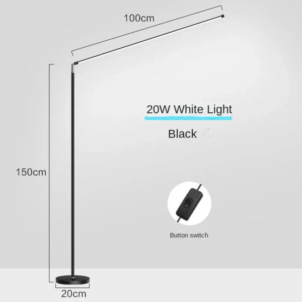 Minimalism LED Floor Lamp Super Bright Reading Lamp Living Room Bedroom Bedside Vertical Lamp Floor Piano Lighting Fixture - Image 13
