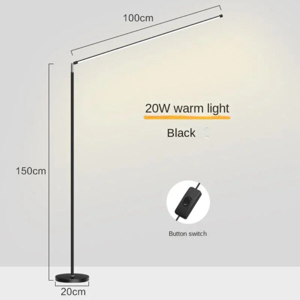 Minimalism LED Floor Lamp Super Bright Reading Lamp Living Room Bedroom Bedside Vertical Lamp Floor Piano Lighting Fixture - Image 4