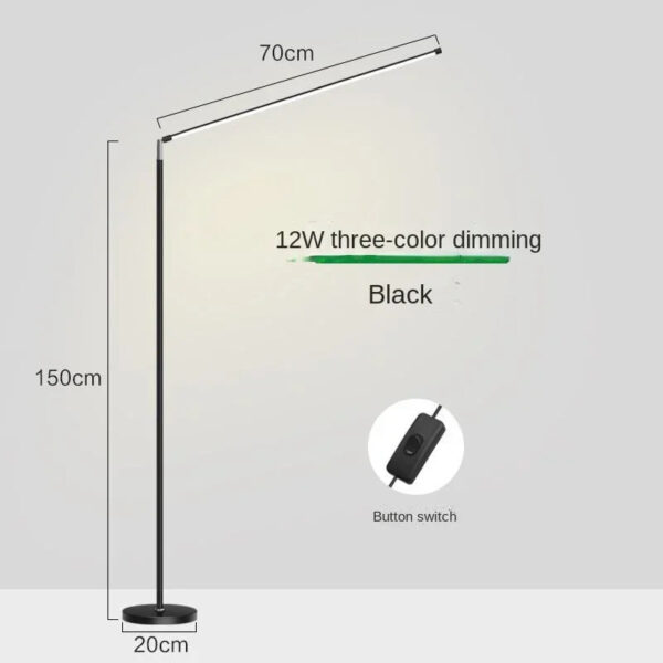 Minimalism LED Floor Lamp Super Bright Reading Lamp Living Room Bedroom Bedside Vertical Lamp Floor Piano Lighting Fixture - Image 5