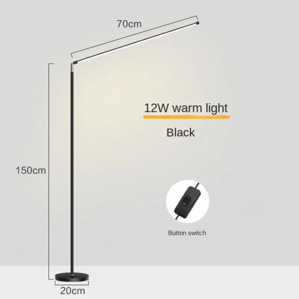 Minimalism LED Floor Lamp Super Bright Reading Lamp Living Room Bedroom Bedside Vertical Lamp Floor Piano Lighting Fixture - Image 6