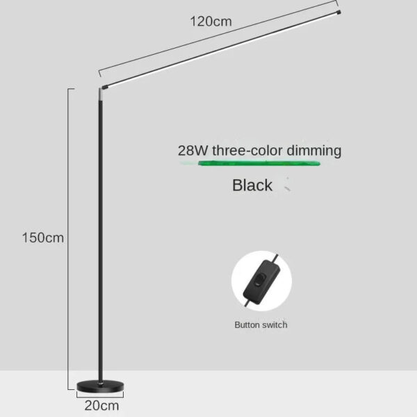 Minimalism LED Floor Lamp Super Bright Reading Lamp Living Room Bedroom Bedside Vertical Lamp Floor Piano Lighting Fixture - Image 8