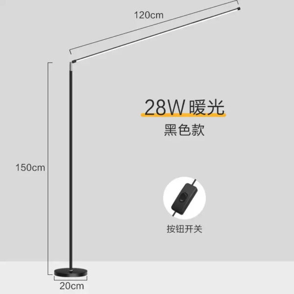 Minimalism LED Floor Lamp Super Bright Reading Lamp Living Room Bedroom Bedside Vertical Lamp Floor Piano Lighting Fixture - Image 9