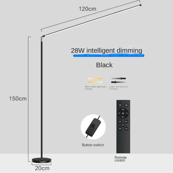 Minimalism LED Floor Lamp Super Bright Reading Lamp Living Room Bedroom Bedside Vertical Lamp Floor Piano Lighting Fixture - Image 10