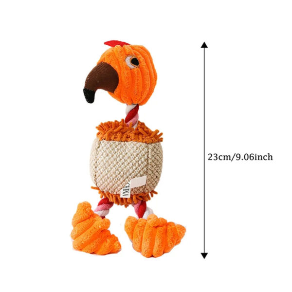Funny Bird Shaped Plush Squeak Chew Ropes Toy - Interactive Dog Toys for Small & Large Pets - Image 4