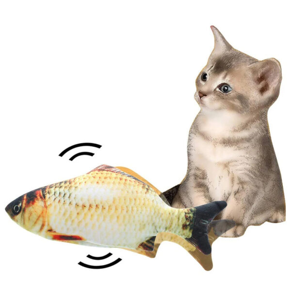 Interactive Electric Plush Fish Toy - Realistic Dancing USB Rechargeable Pet Chew Toy - Image 6