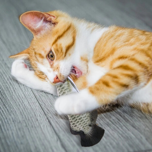 Interactive Electric Plush Fish Toy - Realistic Dancing USB Rechargeable Pet Chew Toy - Image 10