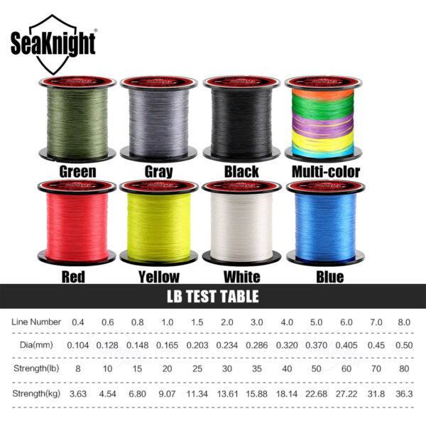 SeaKnight TriPoseidon Series 4 Strands 300M PE Braided Fishing Line (8-60LB) - Smooth Carp Multifilament - Image 11