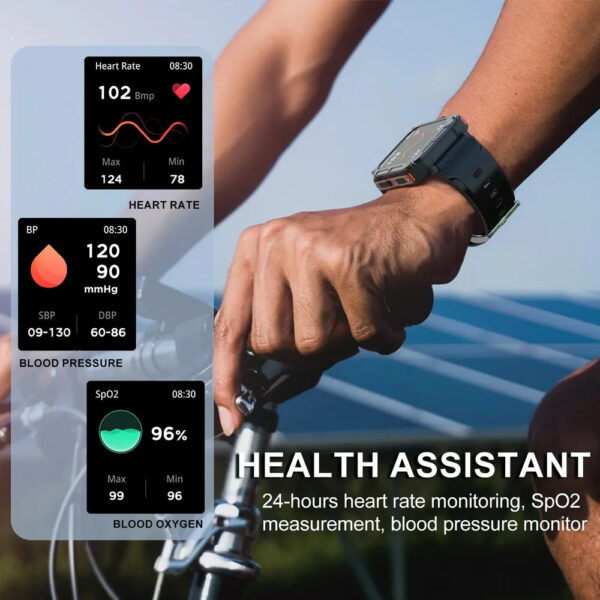 SENBONO 2024 Men's Smartwatch – BT Call, 380mAh Battery, Fitness Tracker with 123 Sport Modes, Sleep Monitoring – Compatible with Android & iOS - Image 6