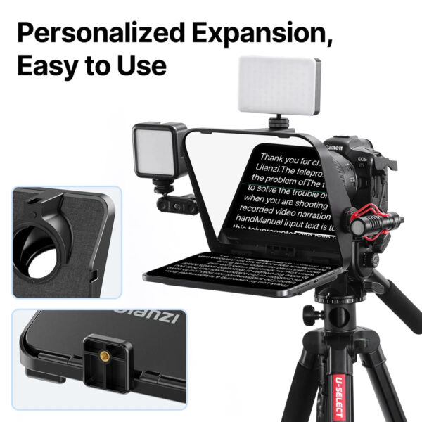 Ulanzi RT02 Universal Teleprompter Prompter DSLR Camera Smartphone - Image 4