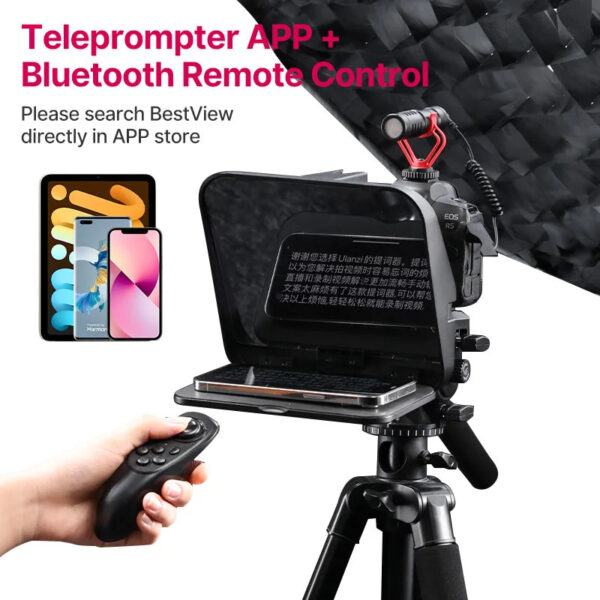Ulanzi RT02 Universal Teleprompter Prompter DSLR Camera Smartphone - Image 7