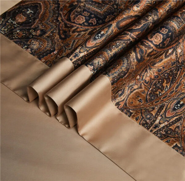 Vintage Brown Chocolate Boho Duvet Cover Set Queen King 4Pcs Luxury 1000TC Egyptian Cotton Soft Bedding Bed Sheet Pillowcases - Image 12