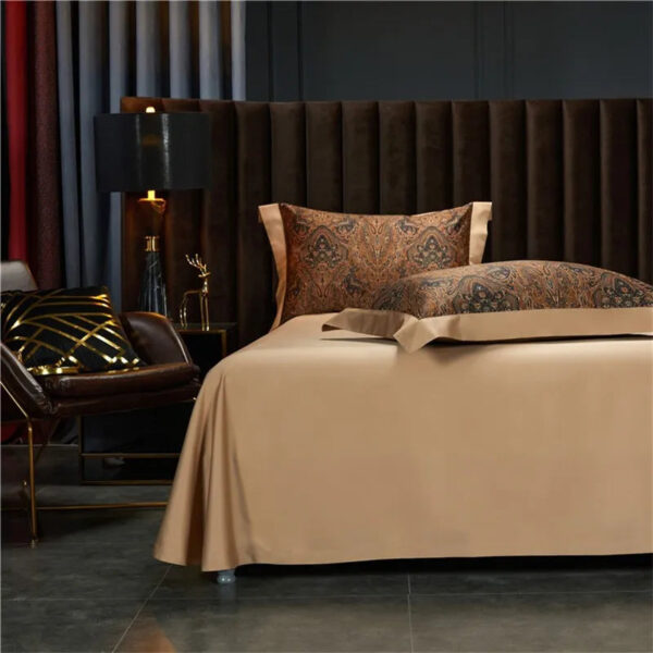 Vintage Brown Chocolate Boho Duvet Cover Set Queen King 4Pcs Luxury 1000TC Egyptian Cotton Soft Bedding Bed Sheet Pillowcases - Image 14