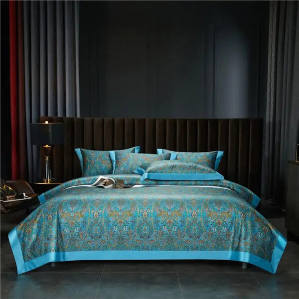 Vintage Brown Chocolate Boho Duvet Cover Set Queen King 4Pcs Luxury 1000TC Egyptian Cotton Soft Bedding Bed Sheet Pillowcases - Image 5