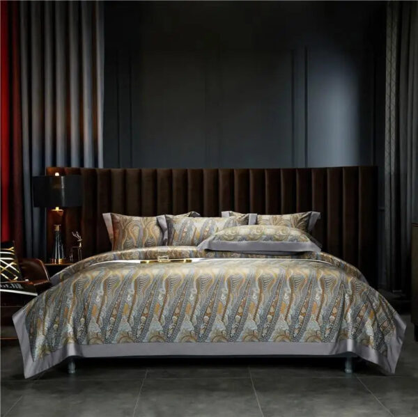Vintage Brown Chocolate Boho Duvet Cover Set Queen King 4Pcs Luxury 1000TC Egyptian Cotton Soft Bedding Bed Sheet Pillowcases - Image 6